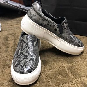 Jslides slip on sneakers grey/black skin print